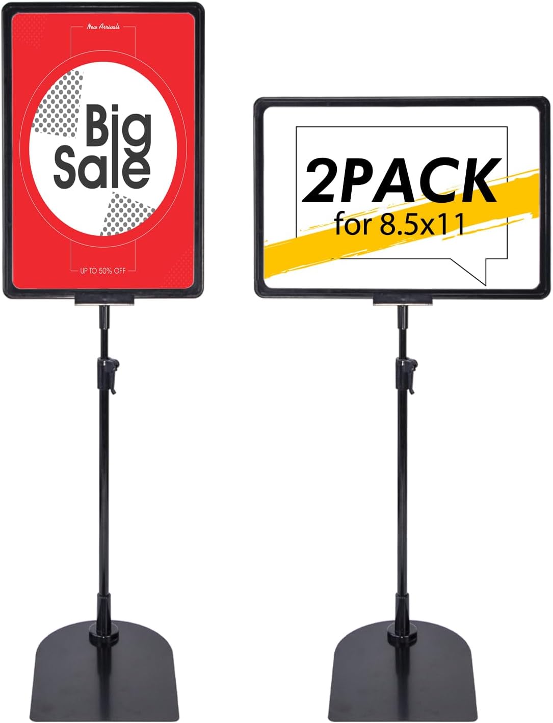 Adjustable 8.5x11 Sign Holder Stand for Tabletop and Floor